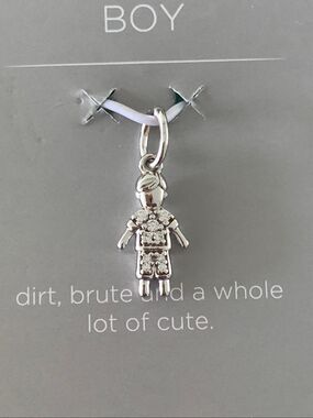 .925 Origami Owl Boy Sterling Silver Jewelry Charm #family